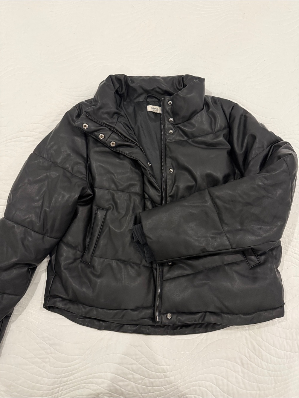 Splendid Black Quilted Puffer Jacket